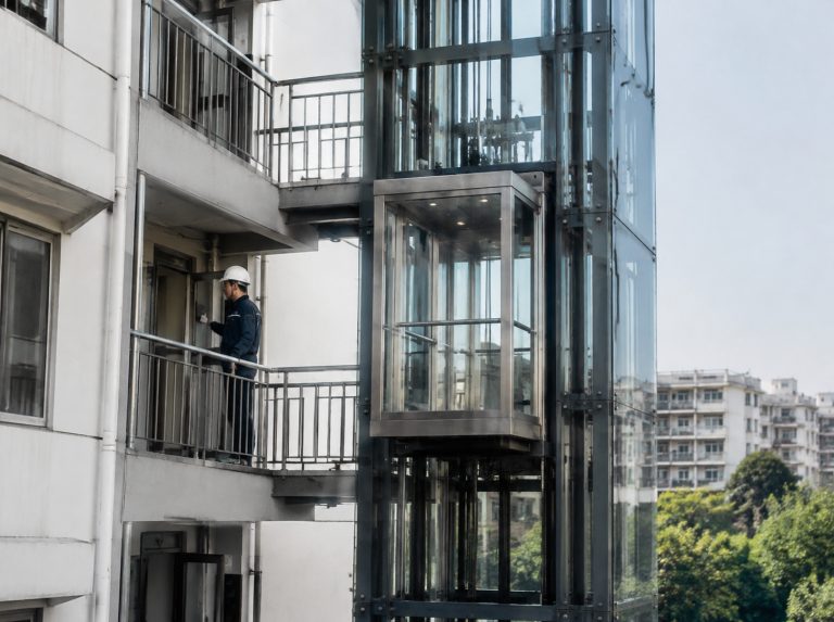 临沂旧楼加建观光电梯